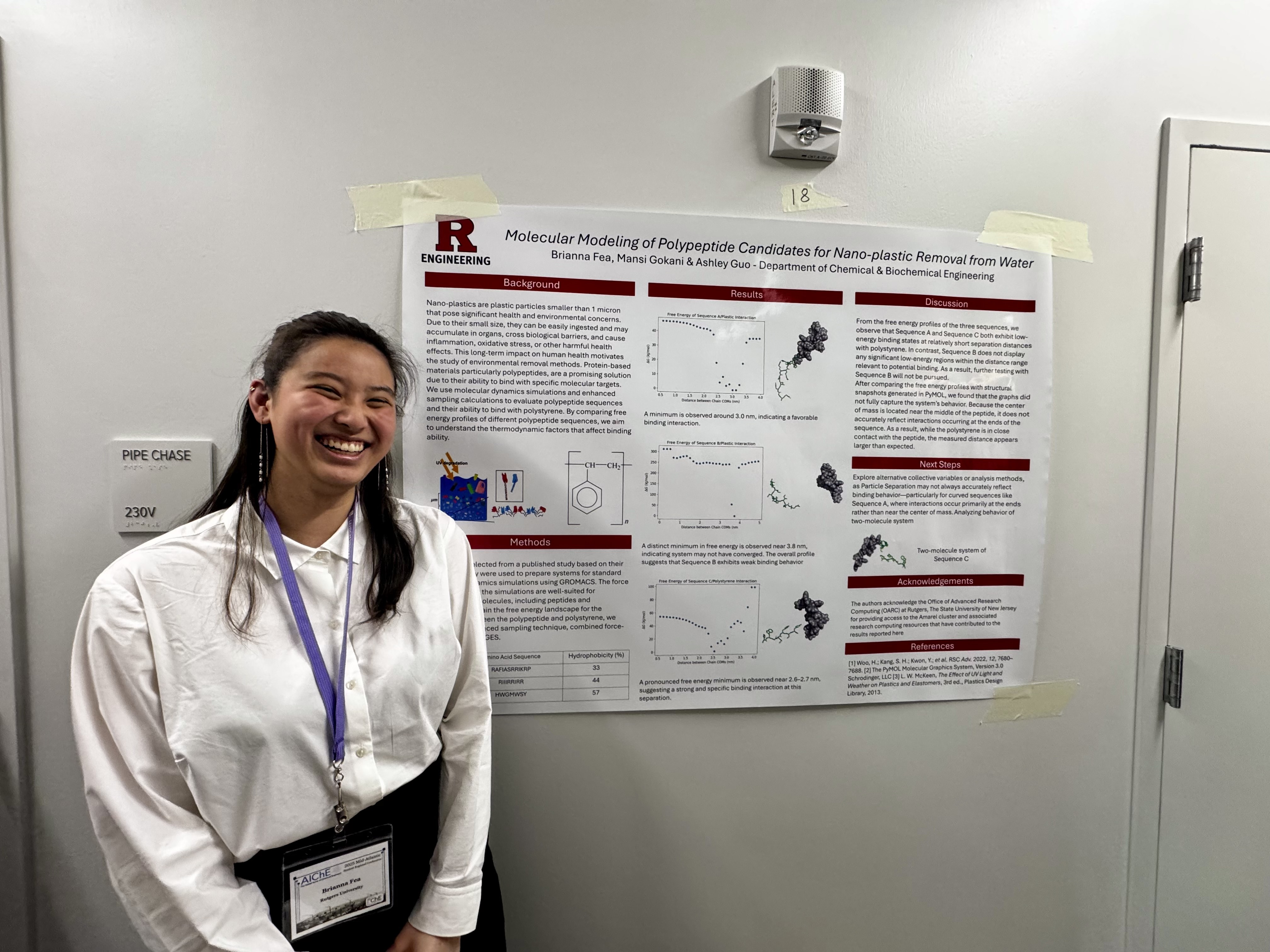 Bri at AIChE Mid-Atlantic Student Conference